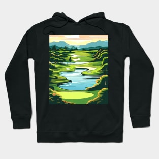 Golf Course Panorama , Sports Hoodie